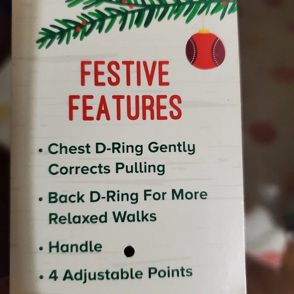 New Fair Isle Pet Christmas Print Harness Socks & Leash Set-Small